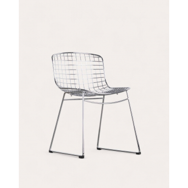 Pack 4 Chaises de Salle à Manger en Métal Dossier Bas Aras