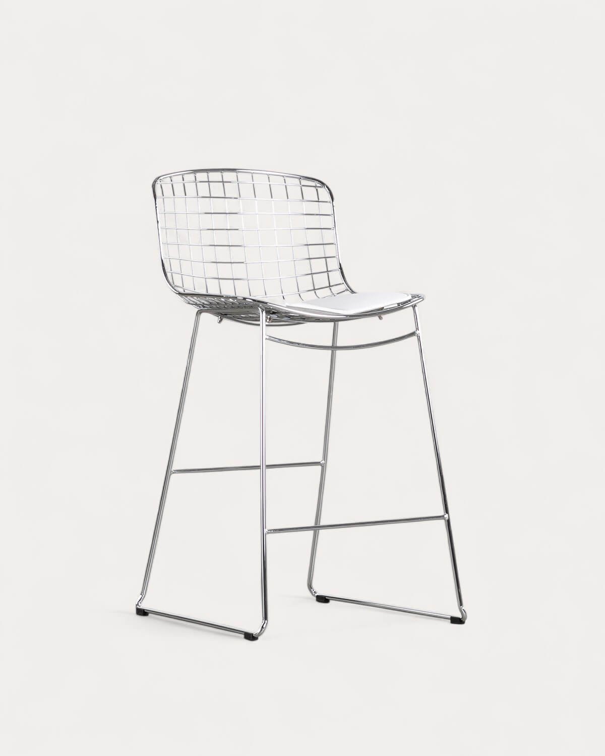 Tabouret Haut en Métal (66 cm) Dossier Bas Aras, image de la gelerie 1