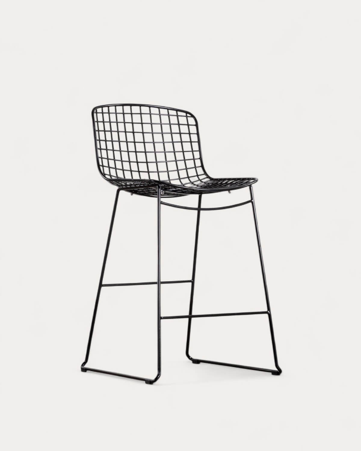 Tabouret Haut en Métal (66 cm) Dossier Bas Aras, image de la gelerie 1
