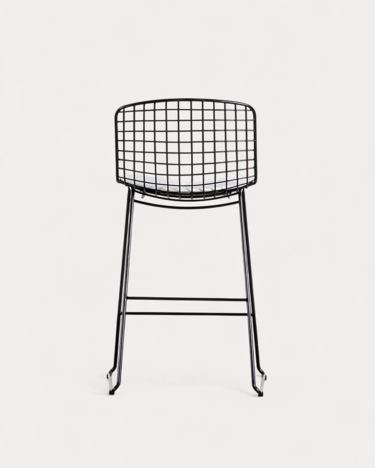 Tabouret Haut en Métal (66 cm) Dossier Bas Aras, image de la gelerie 3