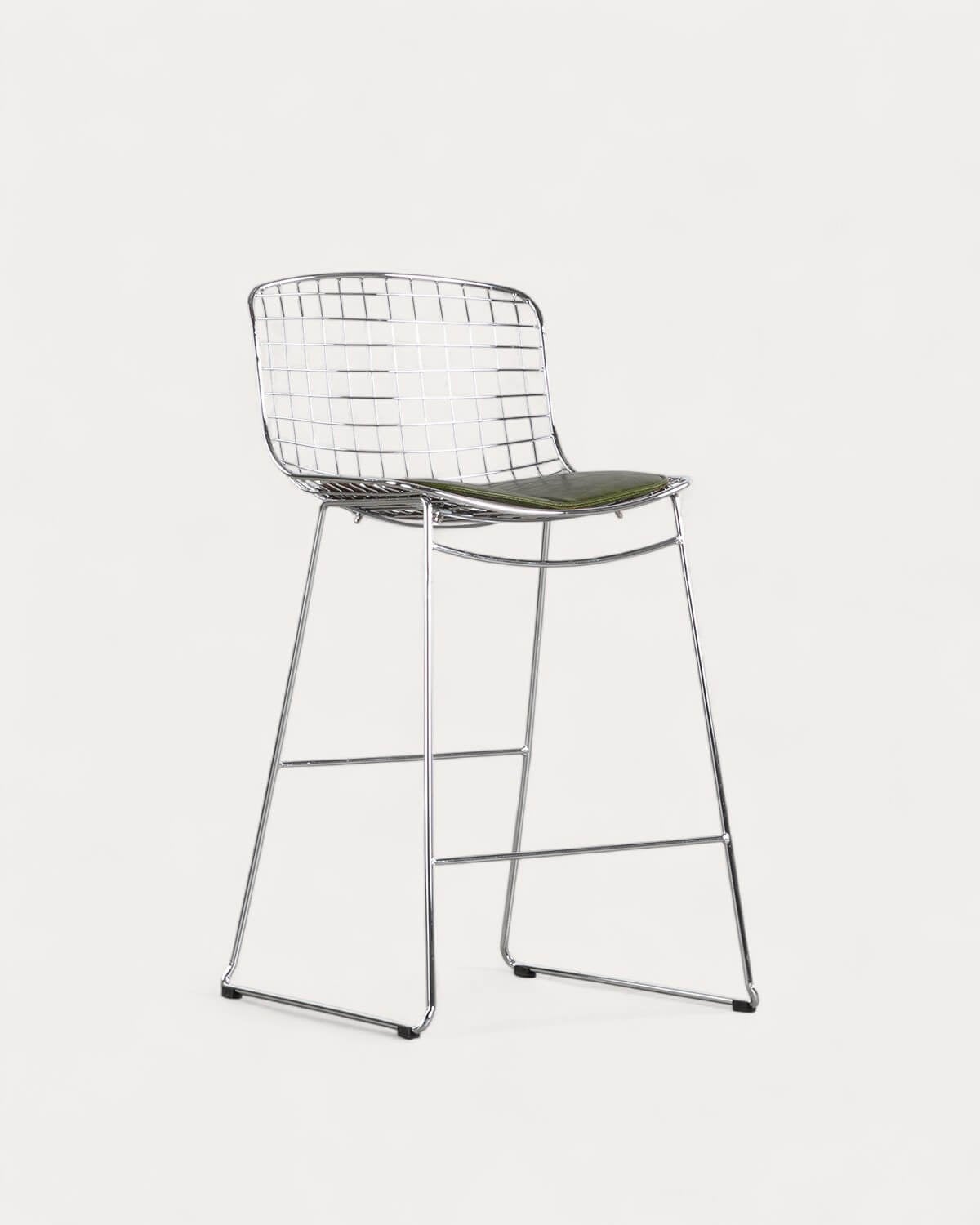 Tabouret Haut en Métal (66 cm) Dossier Bas Aras, image de la gelerie 1