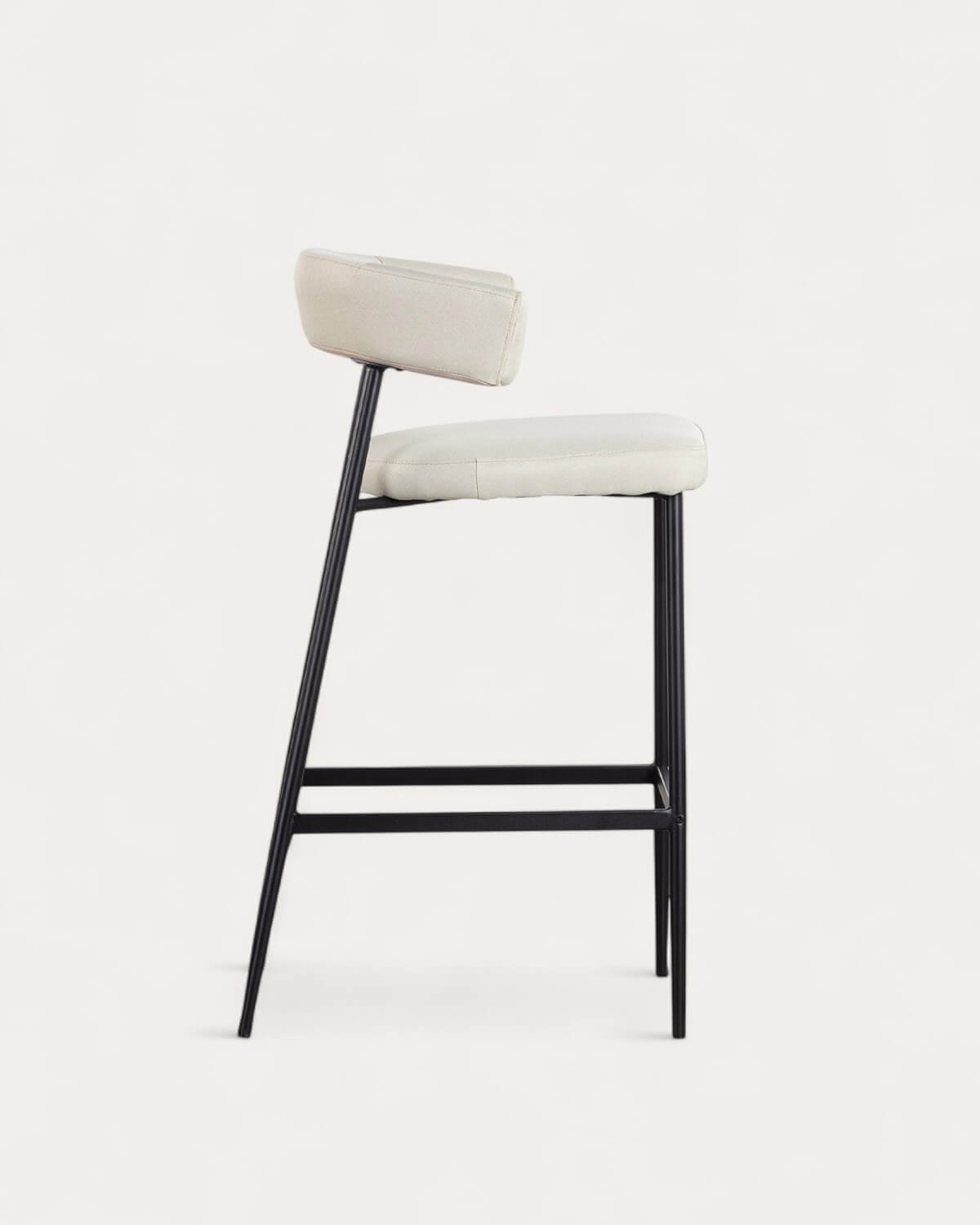 Pack 2 Tabourets Hauts en Métal et Tissu (74 CM) Eloise, image de la gelerie 2