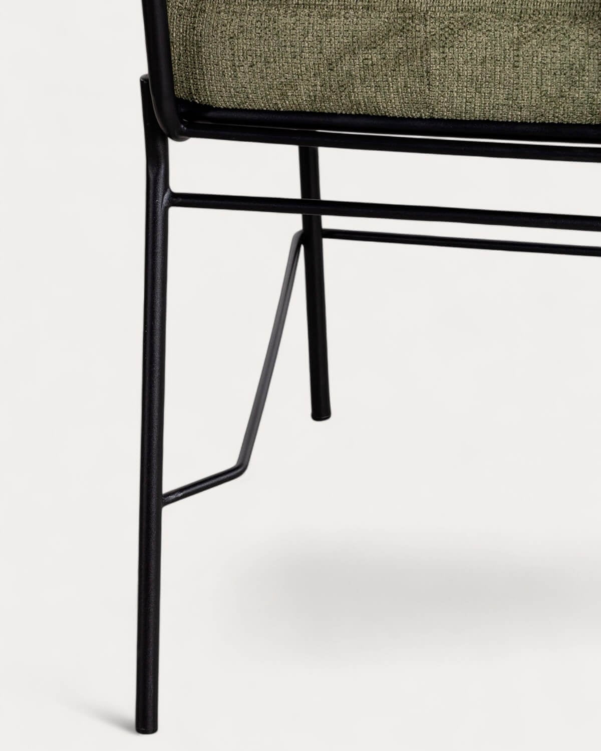 Lot de 4 tabourets hauts en tissu et métal (65 cm) Elin, image de la gelerie 8
