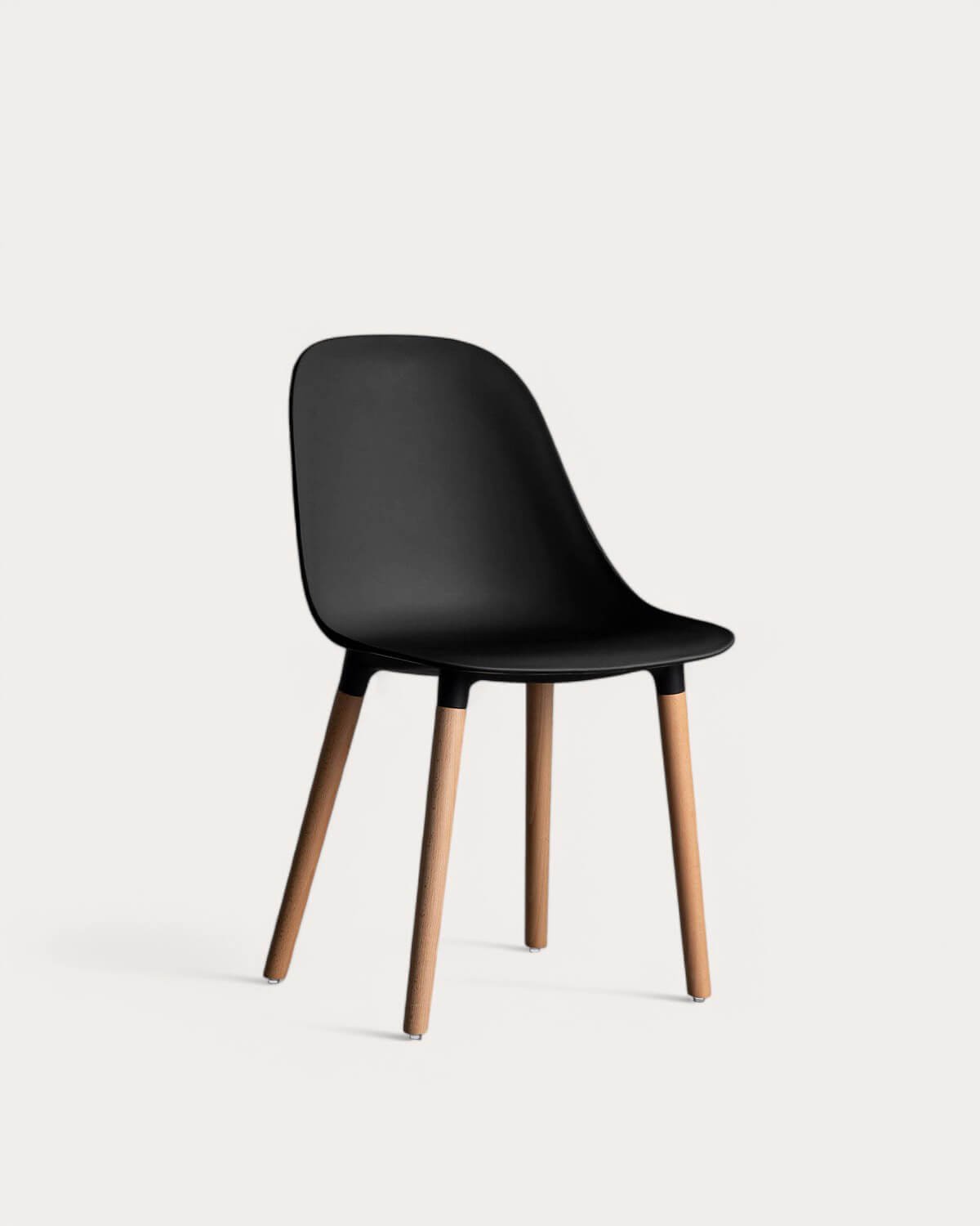 Pack 4 Chaises de Salle à Manger en Polypropylène et Bois Reine, image de la gelerie 1