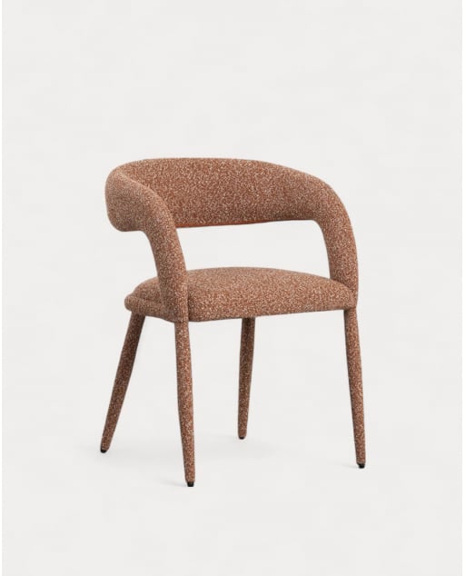 Chaise de Salle à Manger en Tissu et Métal Ewen