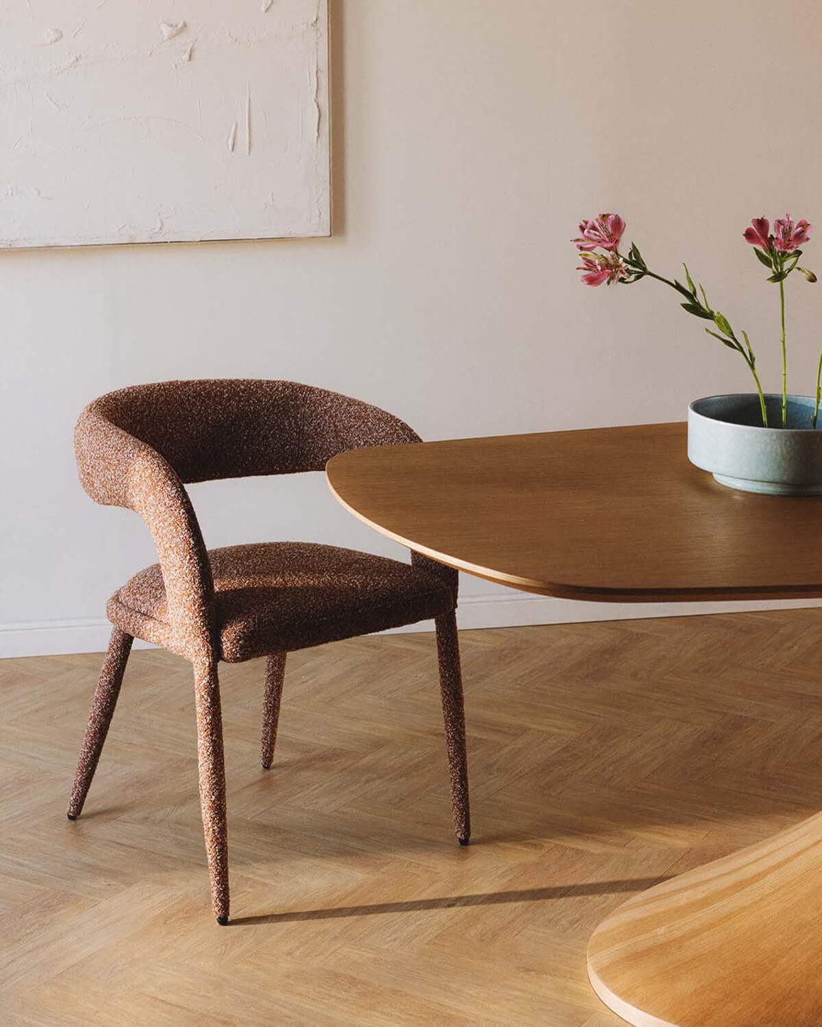 Pack 4 Chaises de Salle à Manger en Tissu et Métal Ewen, image de la gelerie 2