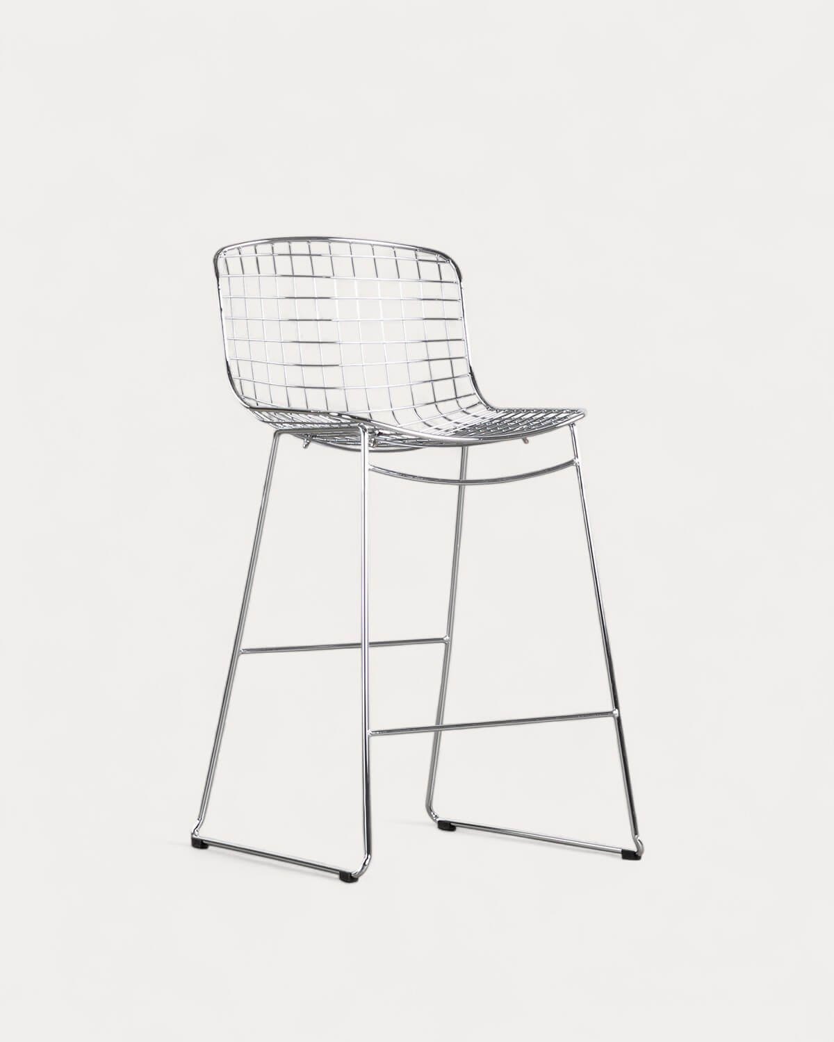 Pack de 2 Tabourets Hauts en Métal (66 cm) Dossier Bas Aras, image de la gelerie 1