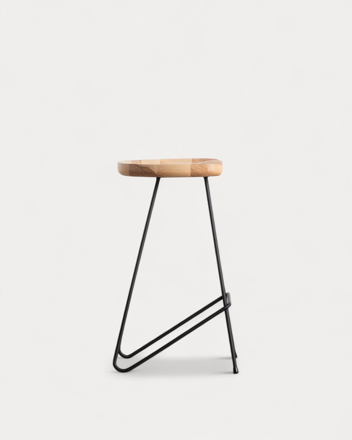 Tabouret Haut en Bois et Métal (67,5 cm) Roses , image de la gelerie 3