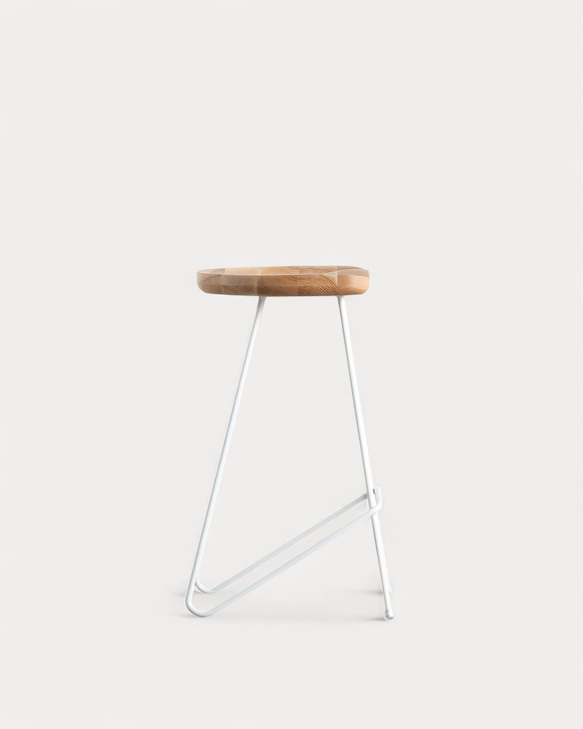 Tabouret haut en bois et métal (67,5 cm) Roses, image de la gelerie 3