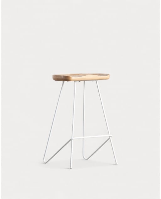 Tabouret Haut en Bois et Métal (67,5 cm) Roses