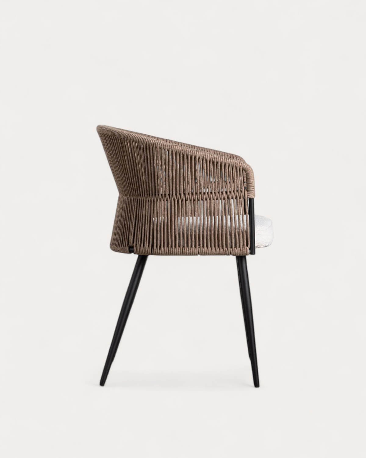 Pack 2 Chaises de Salle à Manger en Tissu et Corde Drean, image de la gelerie 4