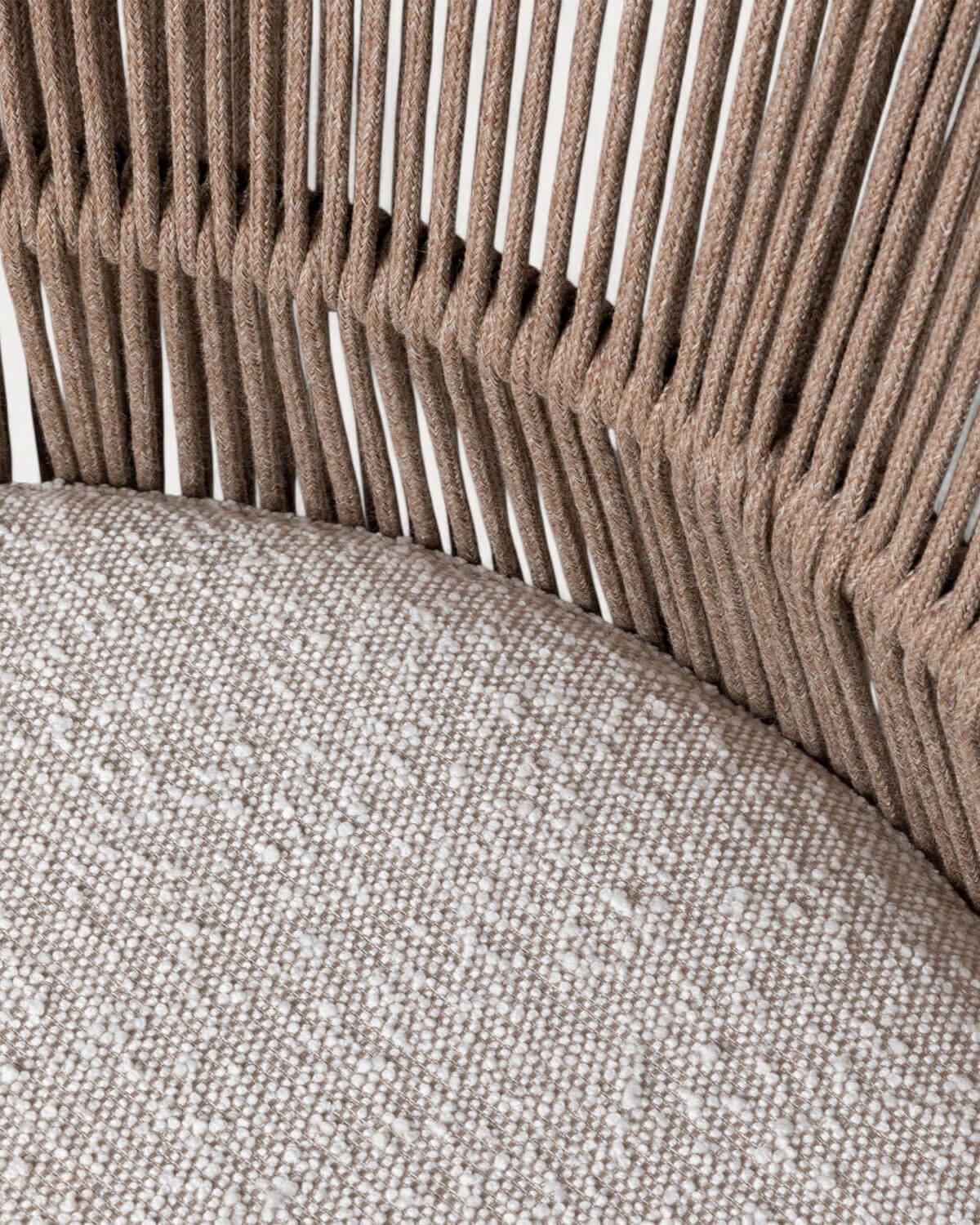 Pack 2 Chaises de Salle à Manger en Tissu et Corde Drean, image de la gelerie 7