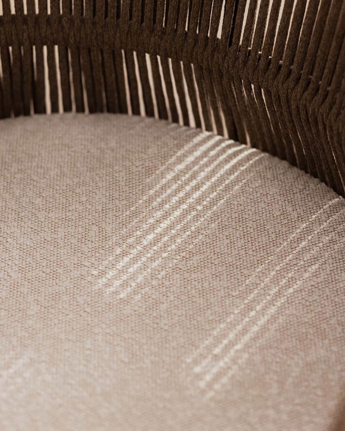 Pack 4 Chaises de Salle à Manger en Tissu et Corde Drean, image de la gelerie 3