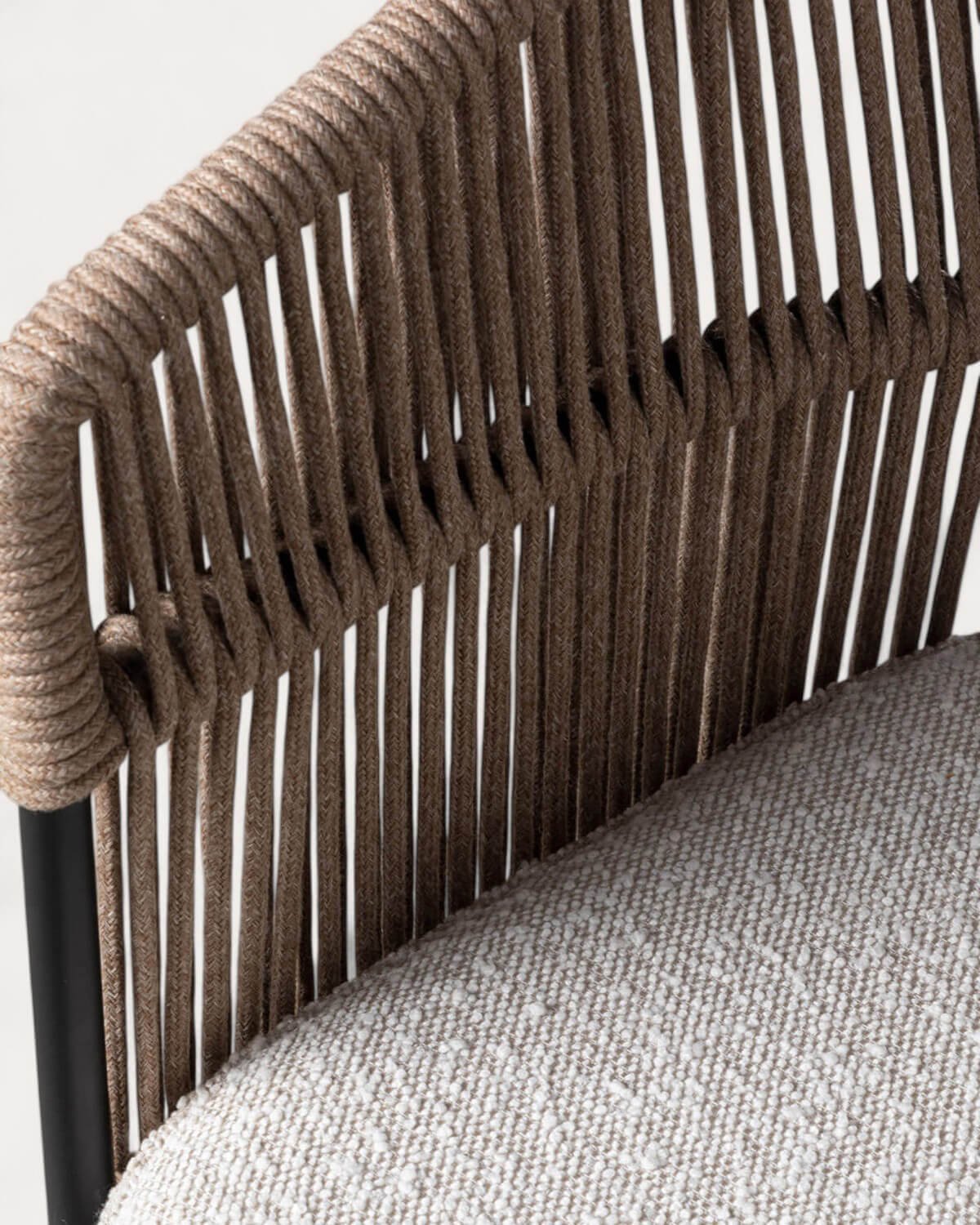 Pack 4 Chaises de Salle à Manger en Tissu et Corde Drean, image de la gelerie 7