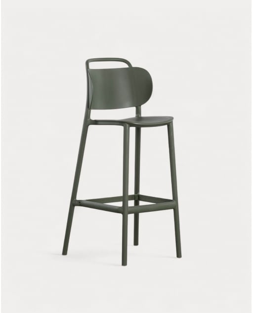 Lot de 4 tabourets hauts en polypropylène (75 cm) Kole