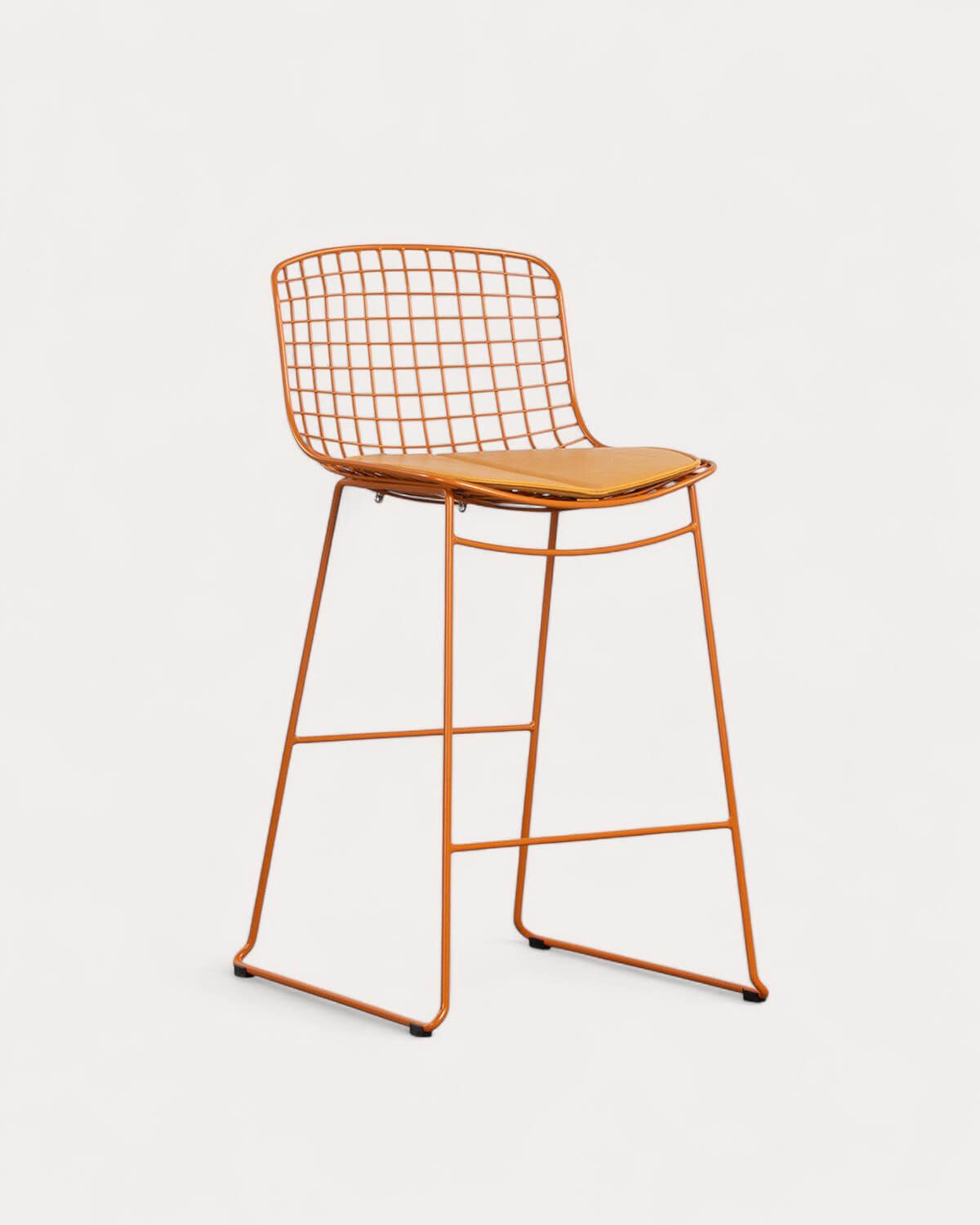 Pack de 4 Tabourets à Dossier Bas en Métal (66 cm) Aras Fresh, image de la gelerie 1