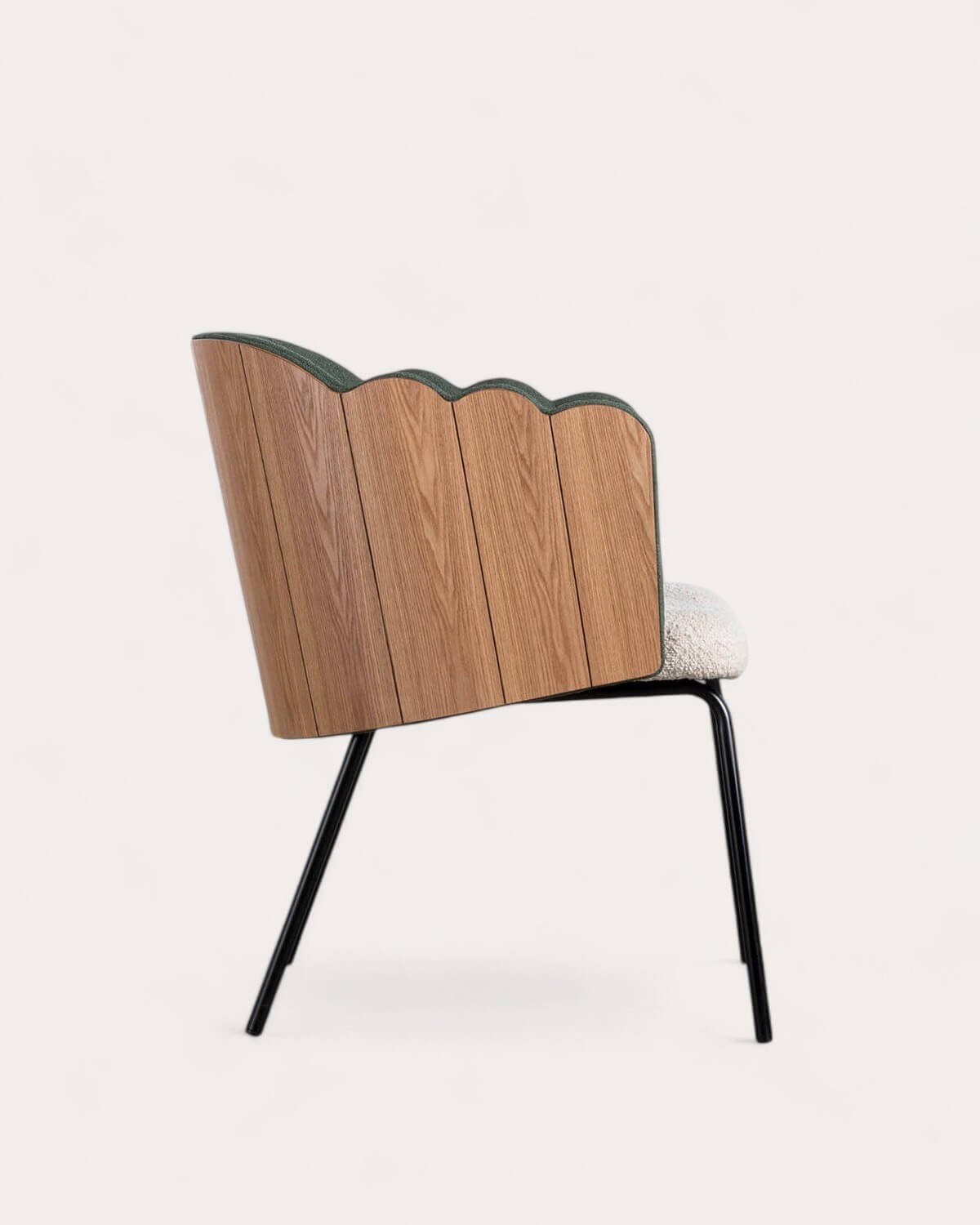 Pack 4 Chaises de Salle à Manger en Bois et Tissu Rene, image de la gelerie 4