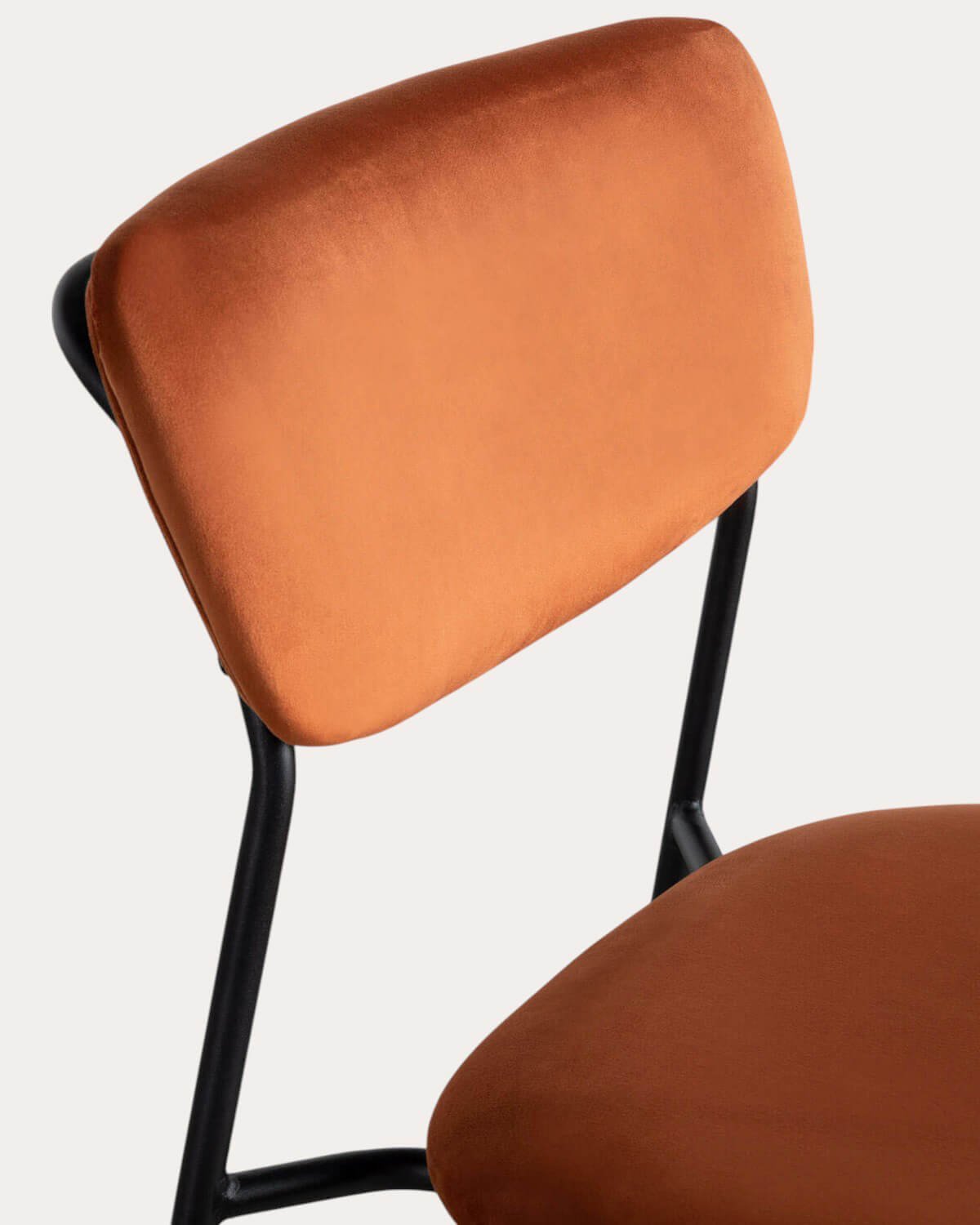 Pack 2 Tabourets Hauts en Métal et Velours (70 cm) Morgan, image de la gelerie 5