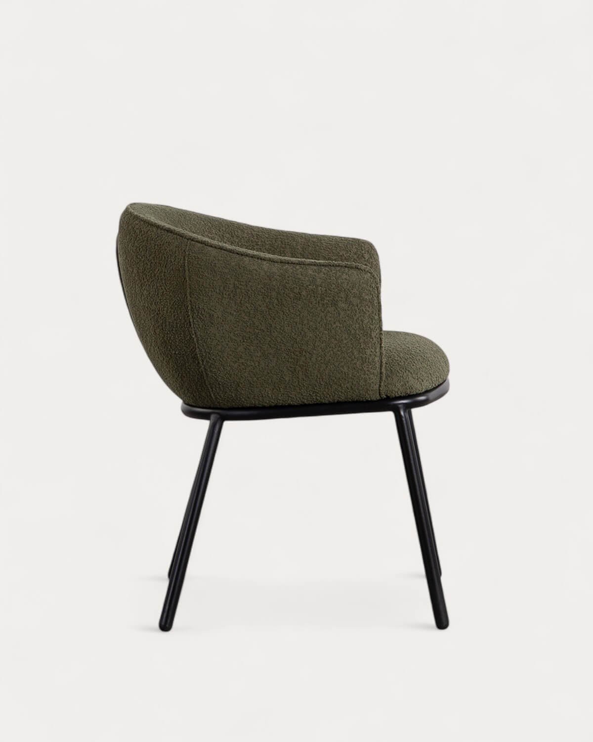 Pack 4 Chaises de Salle à Manger en Tissu et Métal Bonie, image de la gelerie 4