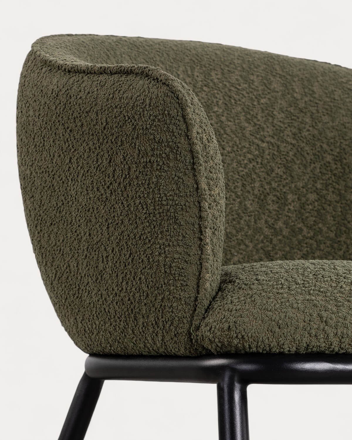 Pack 4 Chaises de Salle à Manger en Tissu et Métal Bonie, image de la gelerie 6