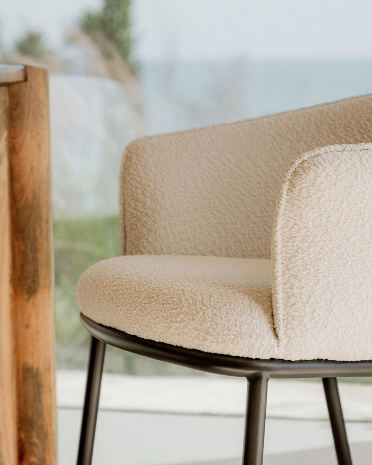 Pack 4 Chaises de Salle à Manger en Tissu et Métal Bonie, image de la gelerie 3