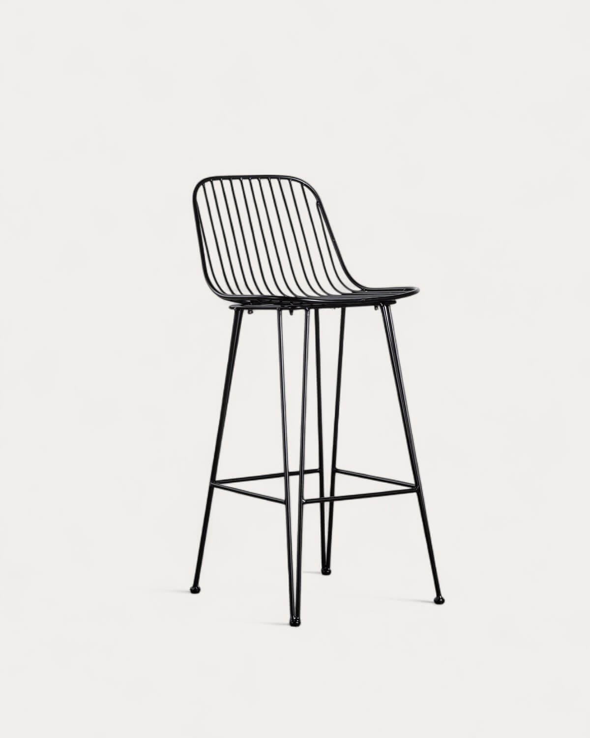 Tabouret Haut en Métal avec Dossier (67 cm) Born, image de la gelerie 1