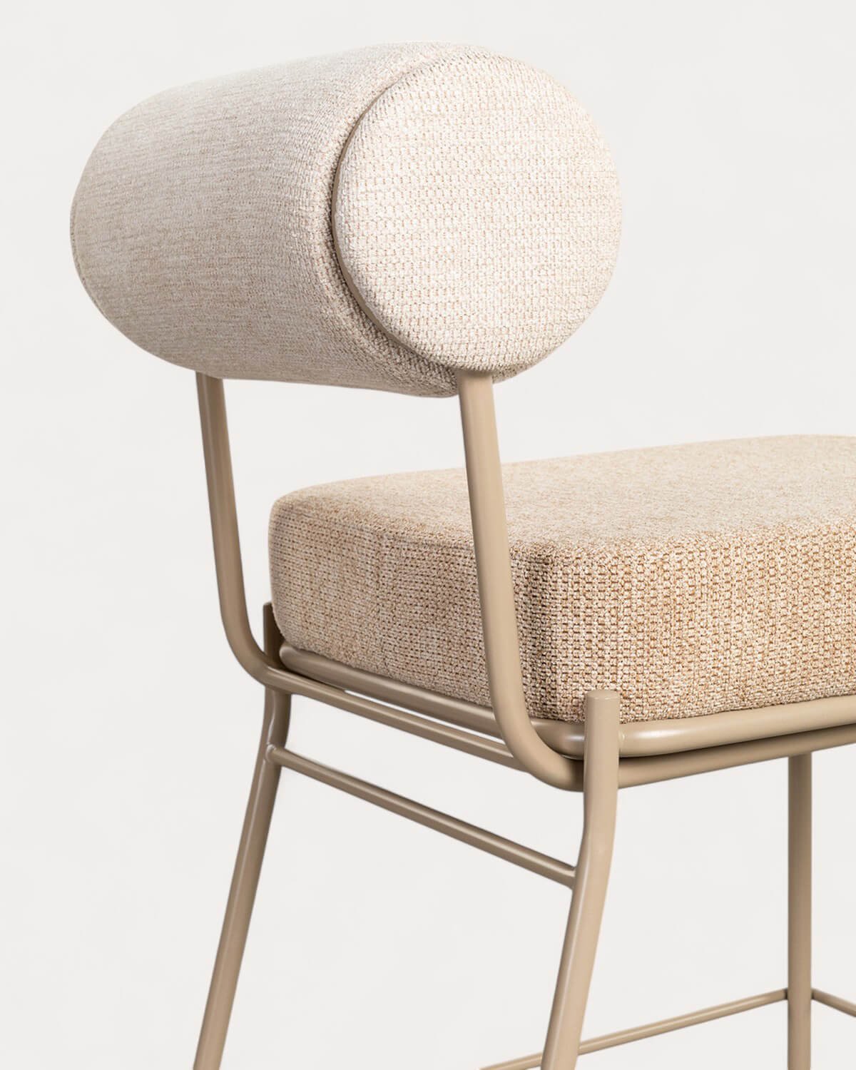 Tabouret Haut en Tissu et Métal (64,5 cm)  Elin Soft, image de la gelerie 5