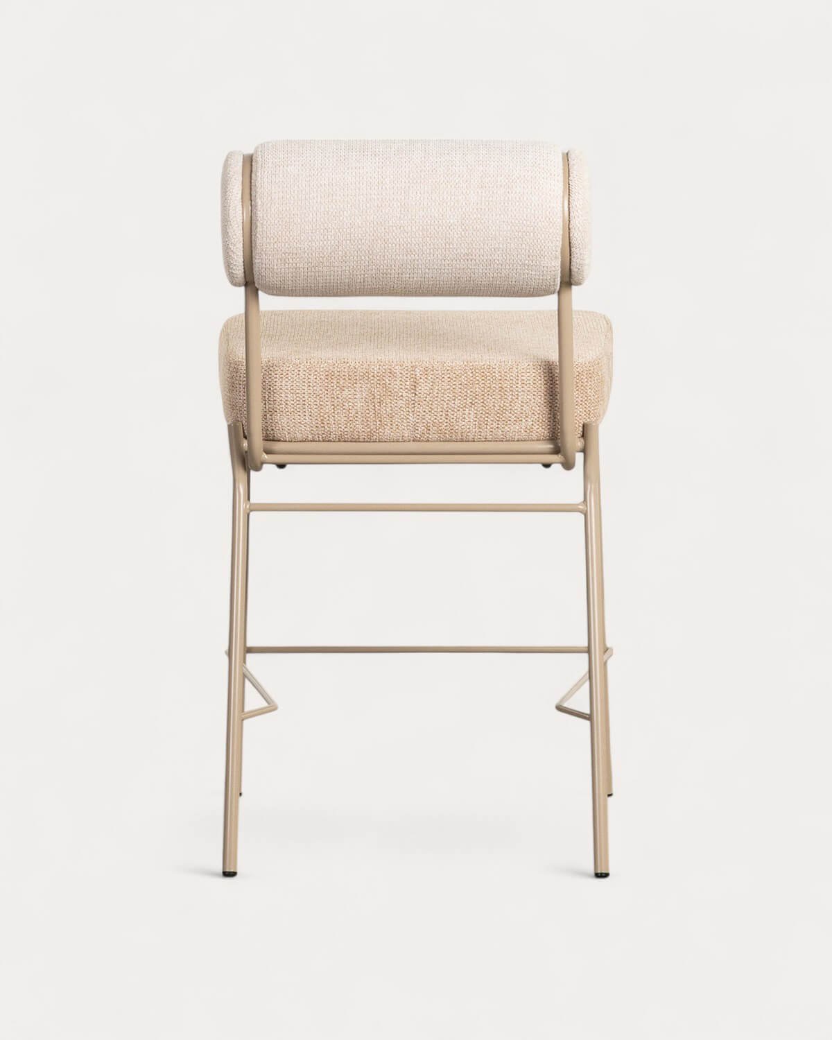 Pack 4 Tabourets Hauts en Tissu et Métal (64,5 cm) Elin Soft, image de la gelerie 3