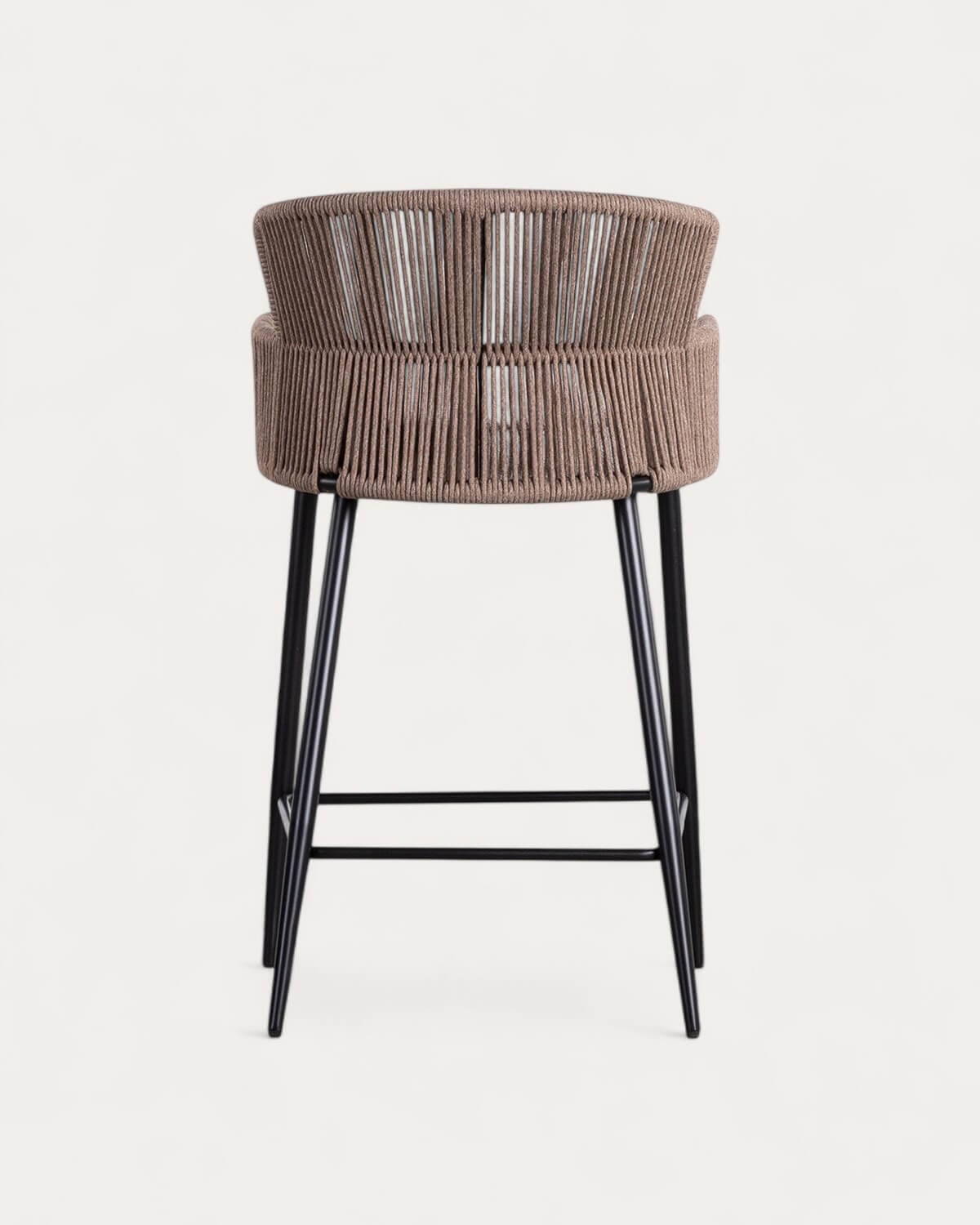 Tabouret haut Drean en tissu et corde (65 cm), image de la gelerie 5
