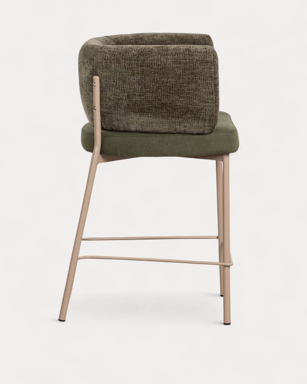 Tabouret Haut en Tissu et Métal (64 cm) Hades Soft, image de la gelerie 2