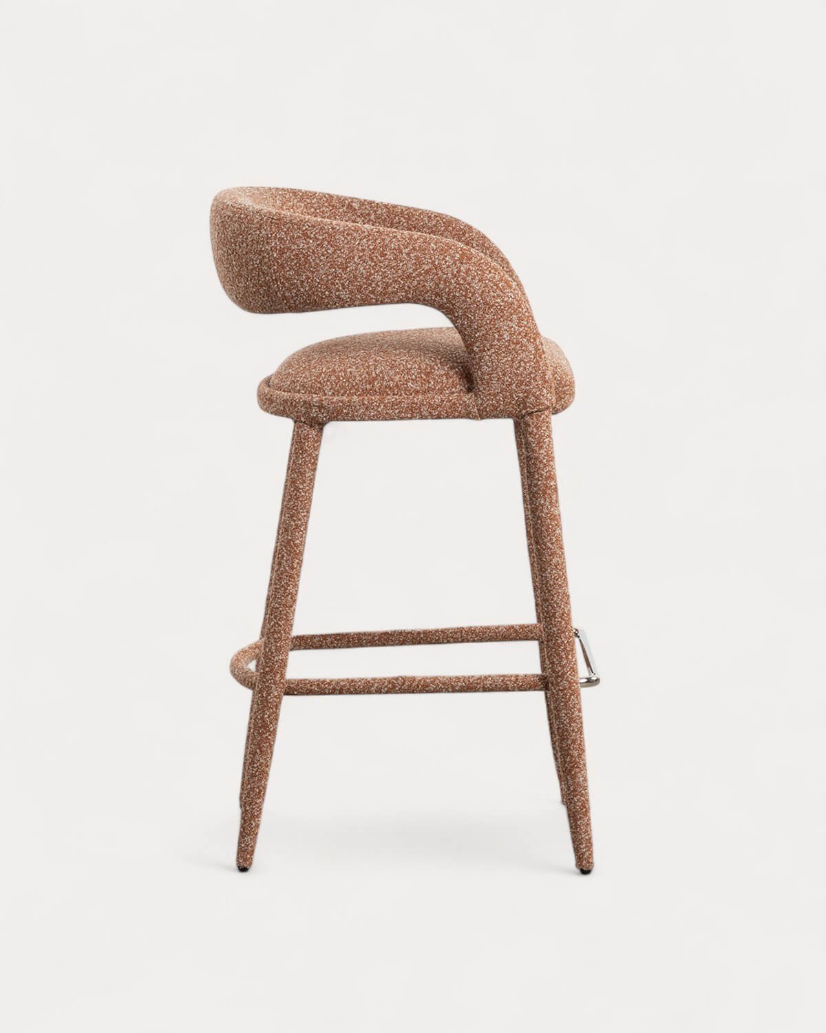 Tabouret Haut en Tissu et Métal (75 cm) Ewen, image de la gelerie 4