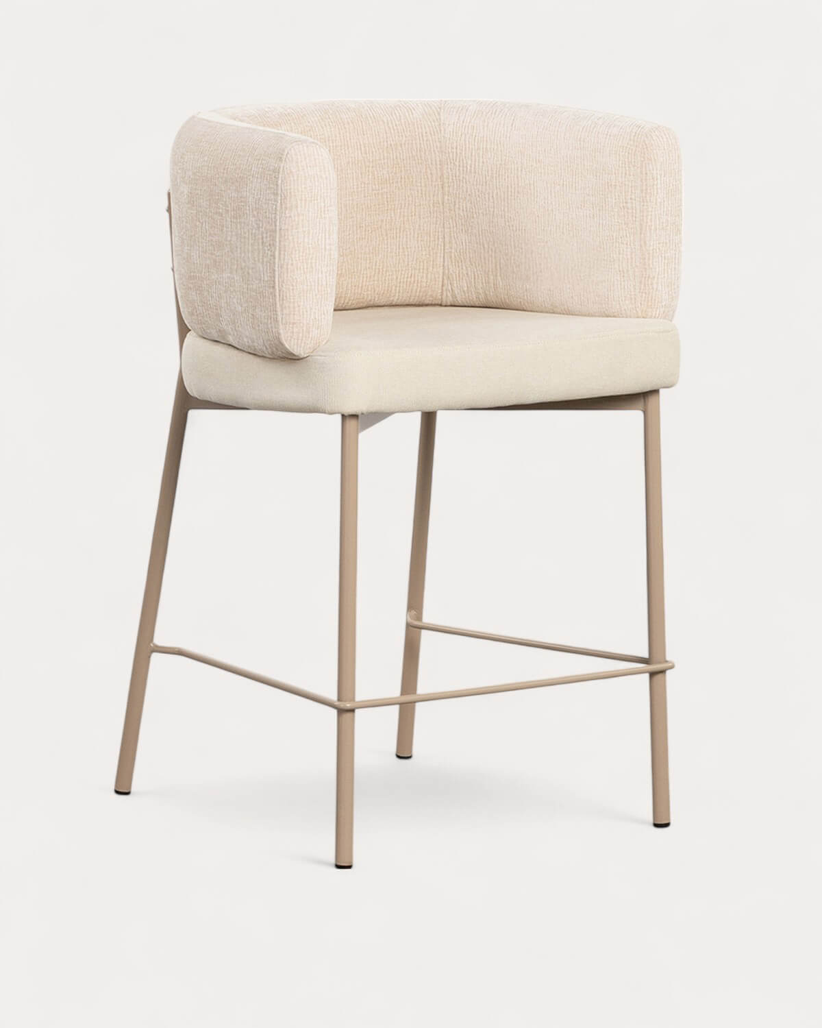 Pack 4 Tabourets Hauts en Tissu et Métal (64 cm) Hades Soft, image de la gelerie 1