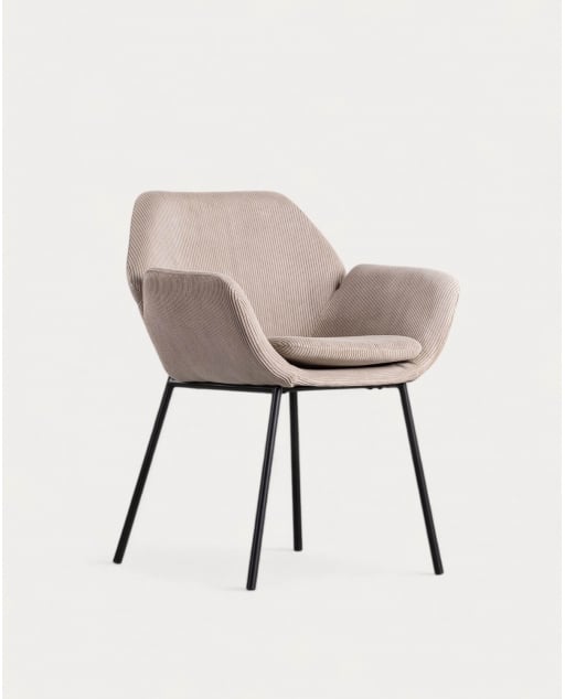 Pack 2 Chaises de Salle à Manger en Métal avec Accoudoirs Eider Pana