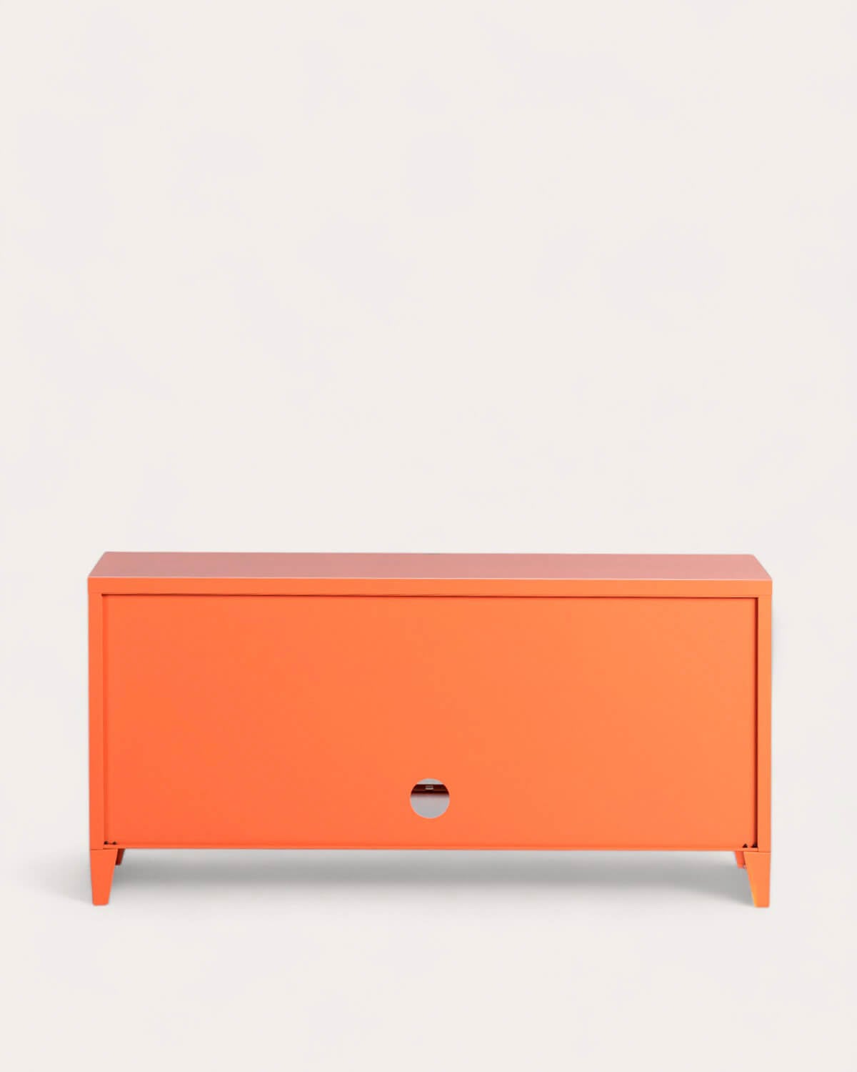 Meuble TV 3 Portes 120x40 cm Soan en Acier Laminé et Verre, image de la gelerie 4