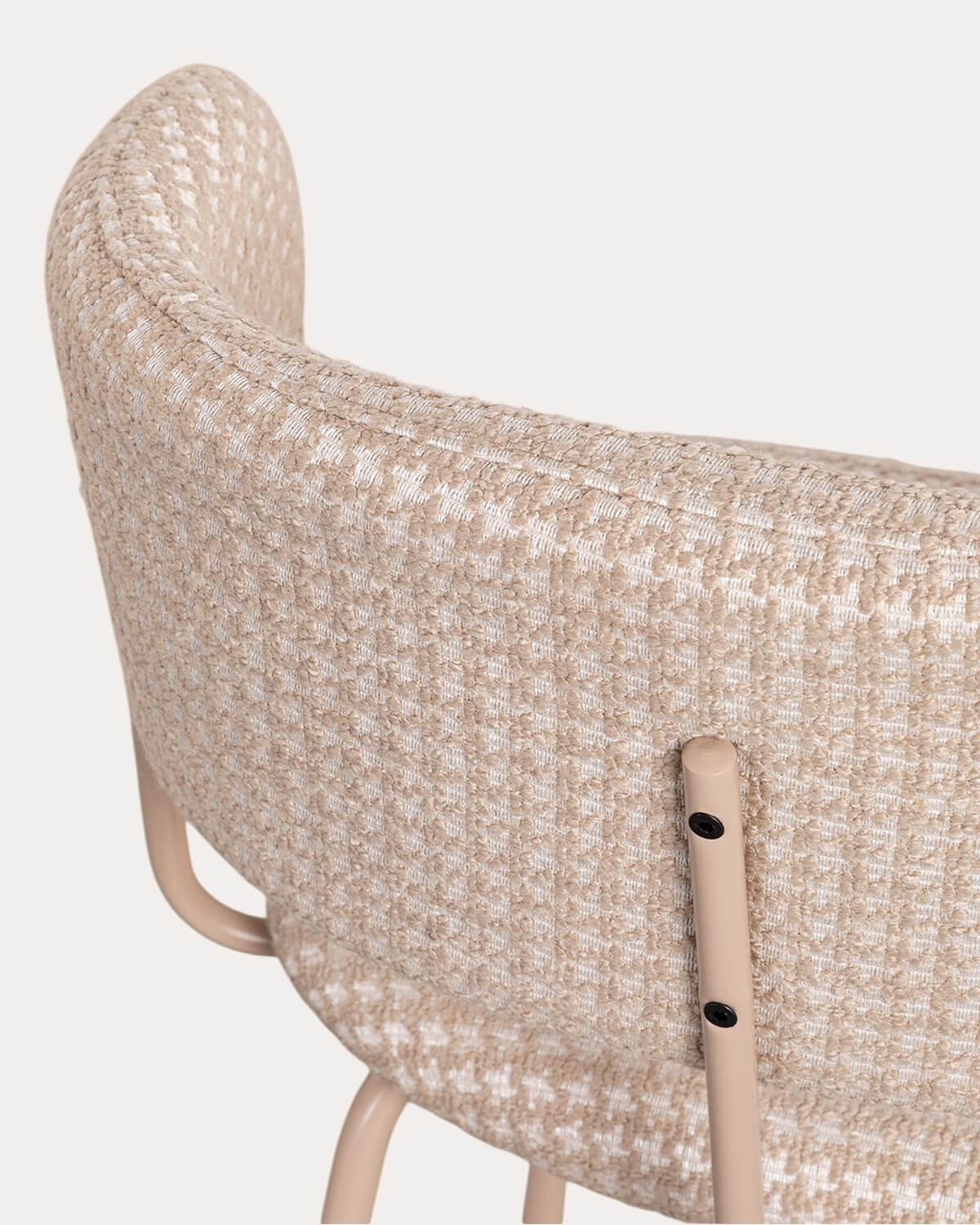 Chaise de Salle à Manger en Métal et Tissu avec Imprimé Bonse, image de la gelerie 8