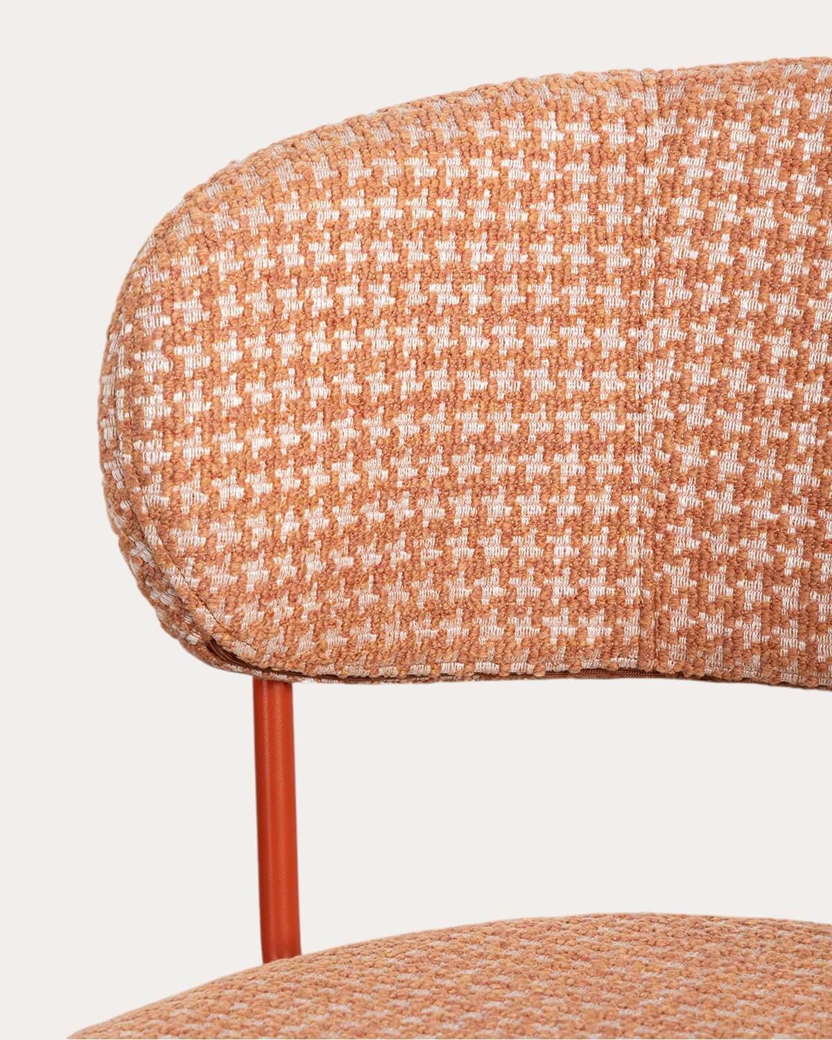 Chaise de Salle à Manger en Métal et Tissu avec Imprimé Bonse, image de la gelerie 6