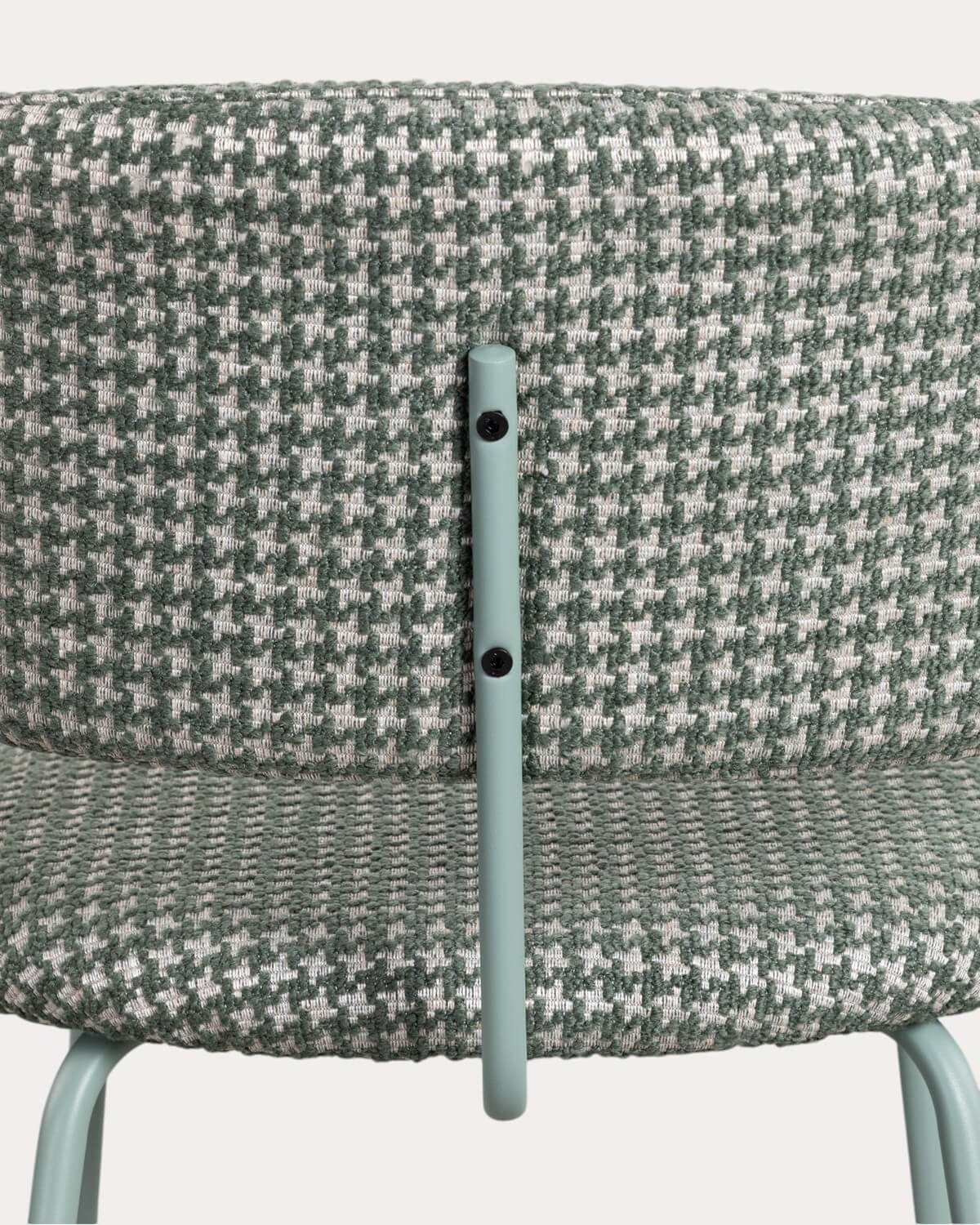 Chaise de Salle à Manger en Métal et Tissu avec Imprimé Bonse, image de la gelerie 7