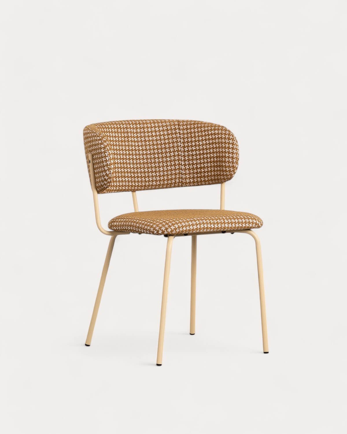 Chaise de Salle à Manger en Métal et Tissu avec Imprimé Bonse, image de la gelerie 1