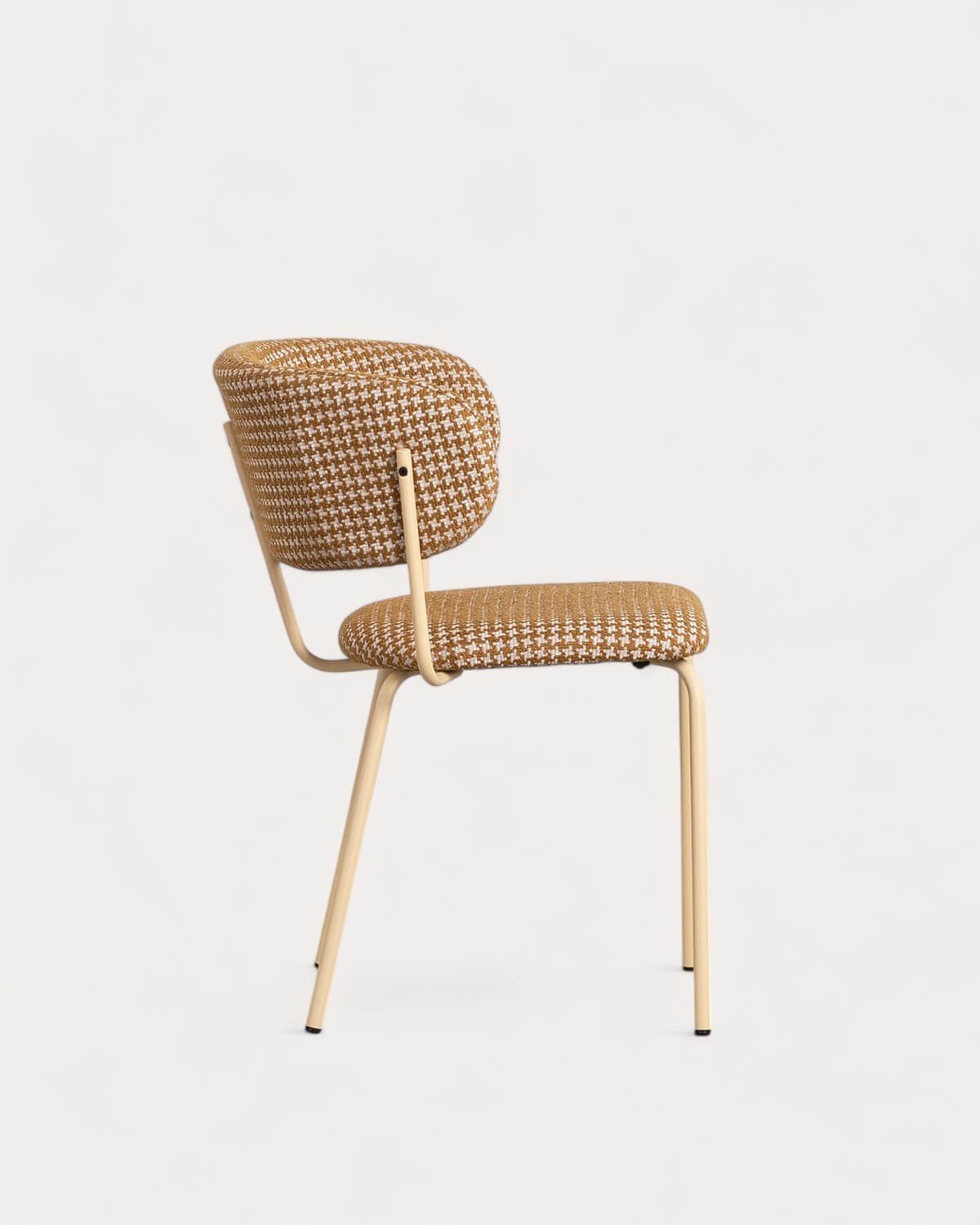 Chaise de Salle à Manger en Métal et Tissu avec Imprimé Bonse, image de la gelerie 4