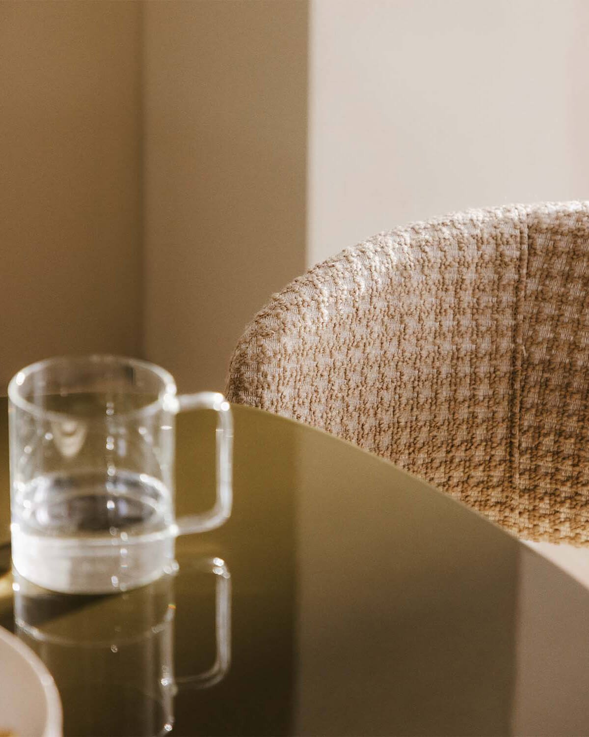 Chaise de Salle à Manger en Métal et Tissu avec Imprimé Bonse, image de la gelerie 3