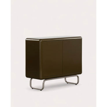 Buffet Bas avec 2 Portes en Bois et Métal Candela Colours Vert Nori - The Masie