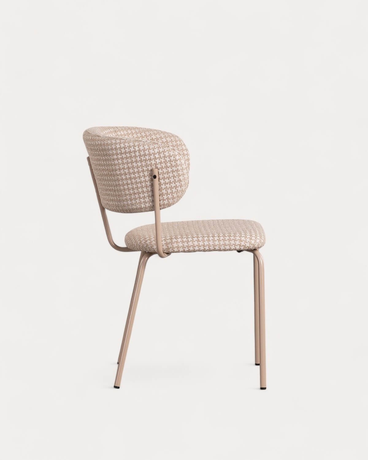 Pack de 2 Chaises de Salle à Manger en Métal et Tissu Imprimé Bonse, image de la gelerie 4