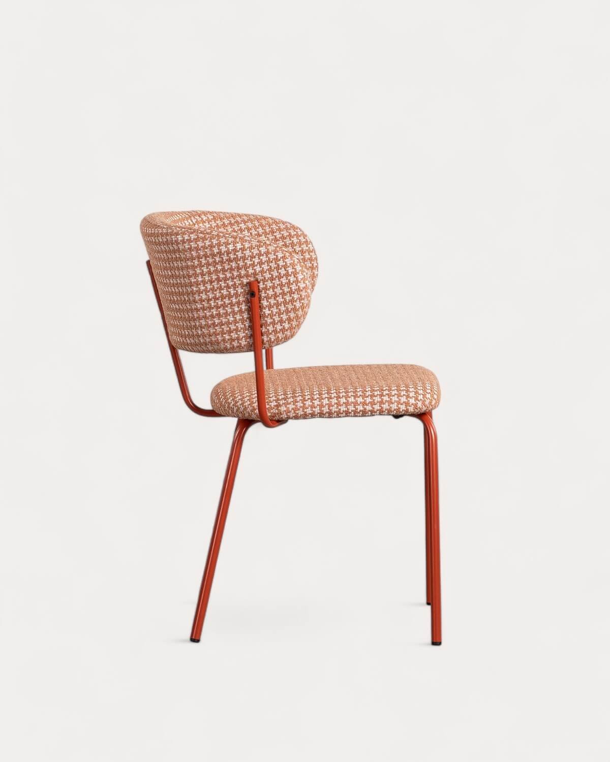 Pack de 2 Chaises de Salle à Manger en Métal et Tissu Imprimé Bonse, image de la gelerie 4