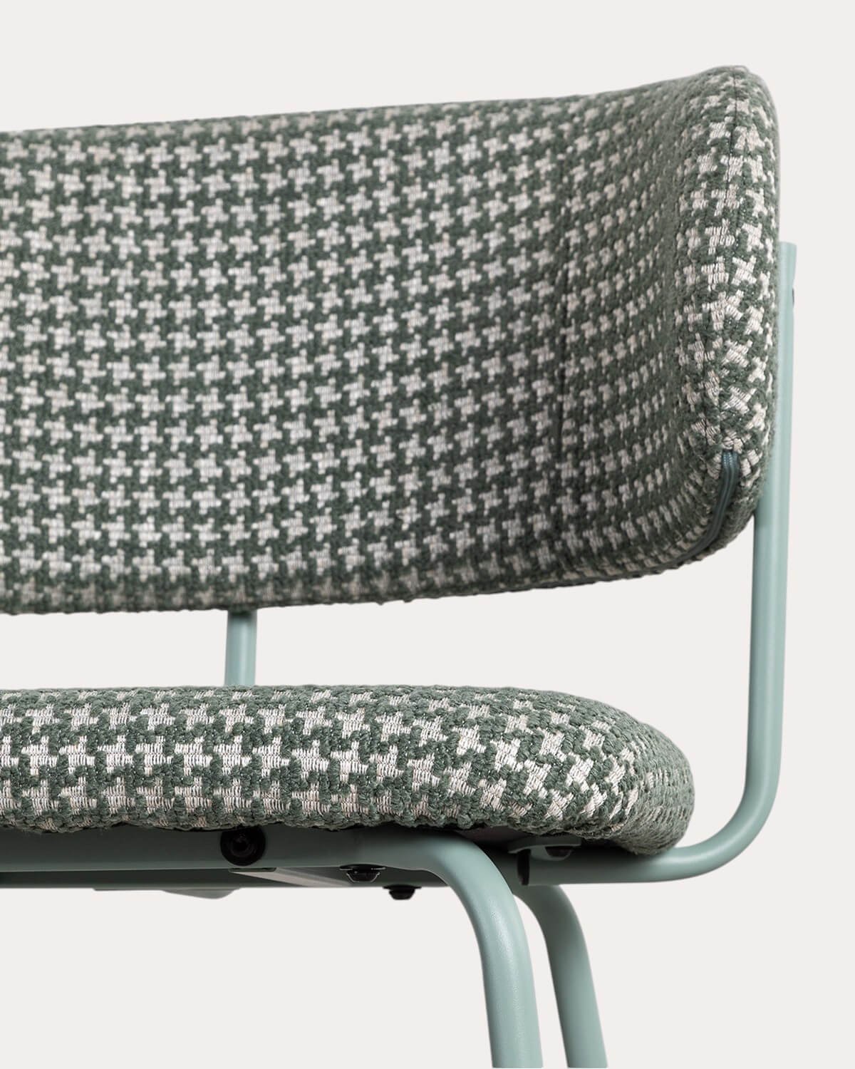 Pack de 2 Chaises de Salle à Manger en Métal et Tissu Imprimé Bonse, image de la gelerie 6