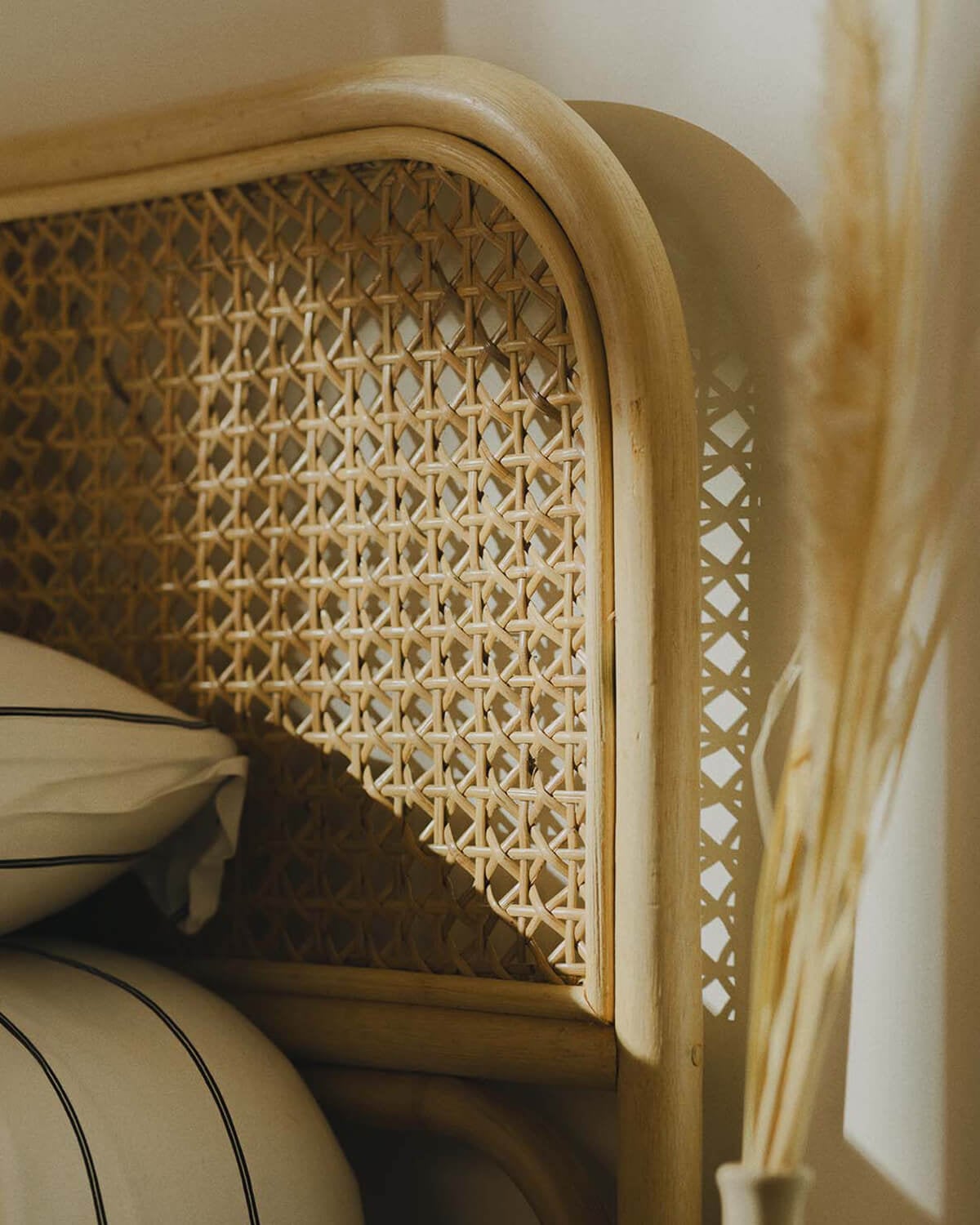 Tête de lit en rotin naturel pour lit de 160 cm Meili, image de la gelerie 3