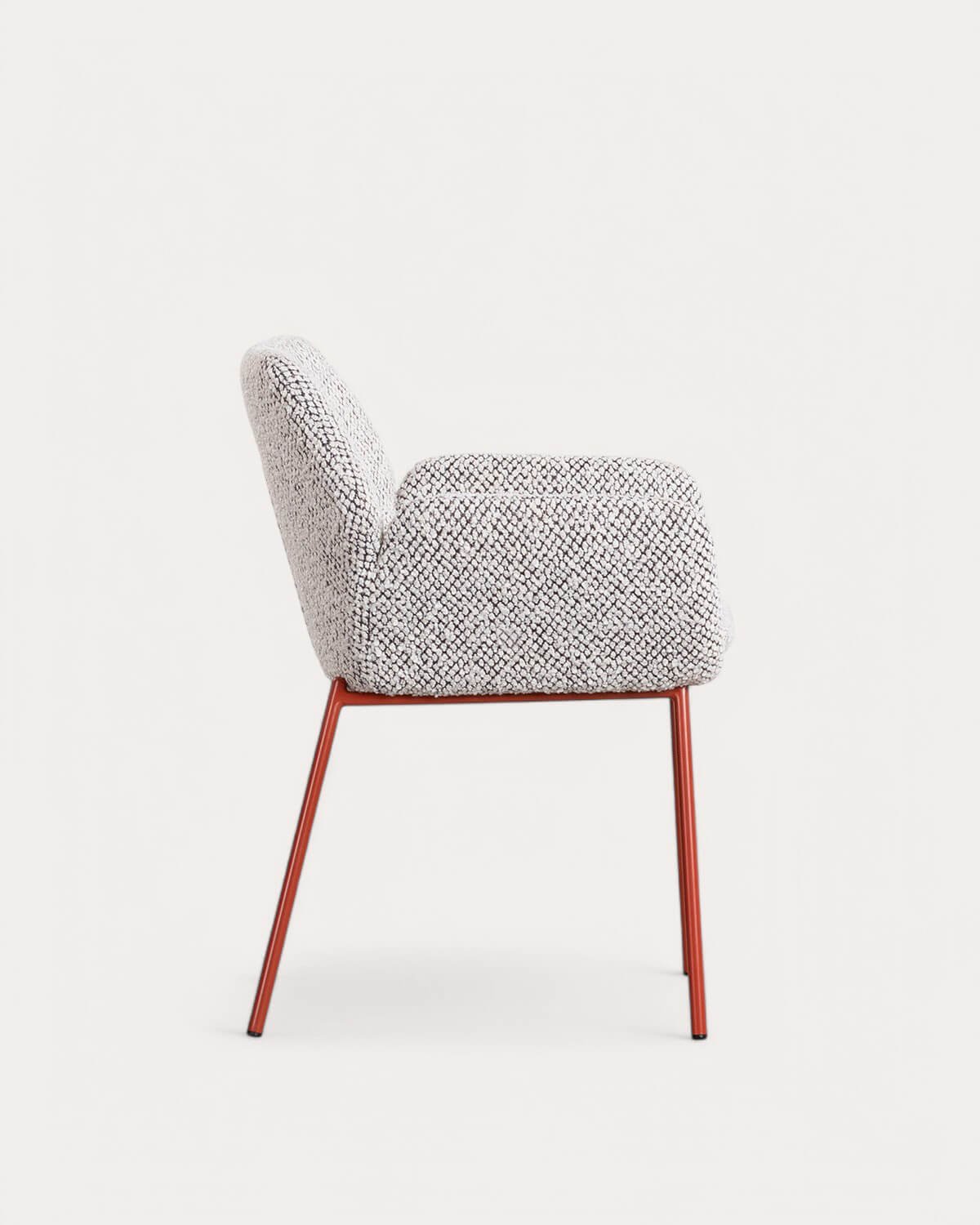 Pack 2 Chaises de Salle à Manger en Tissu avec Eider Imprimé et Métal , image de la gelerie 4