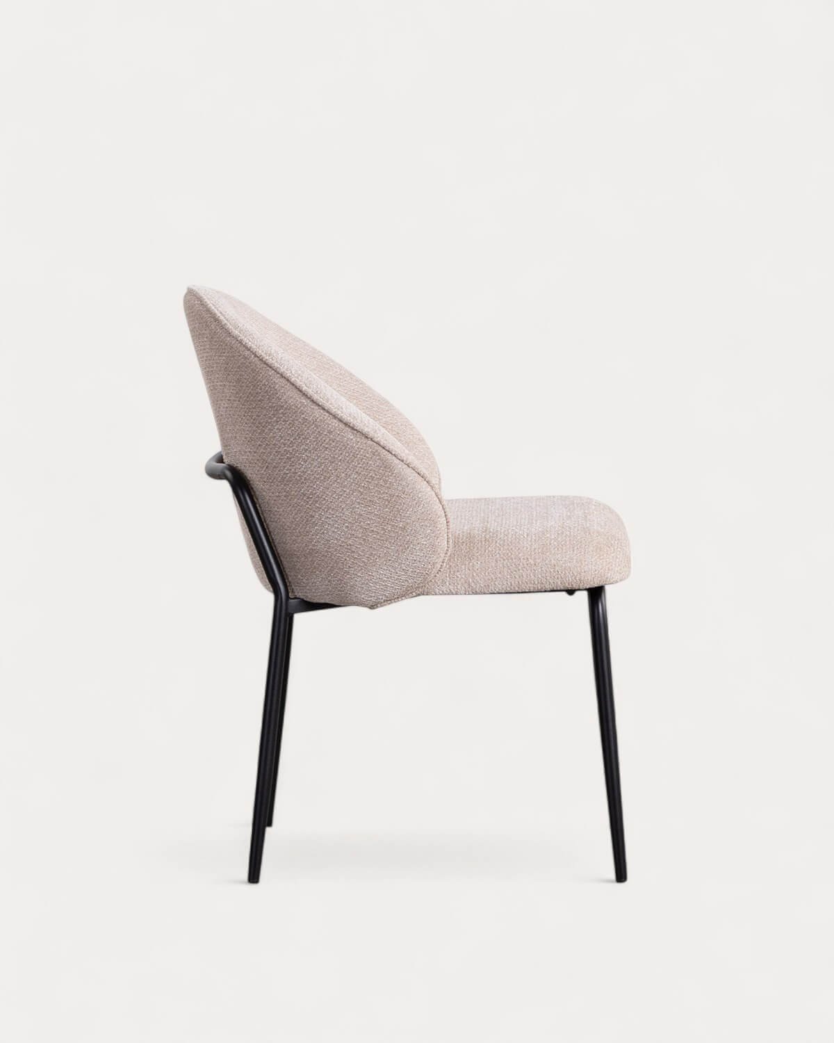 Pack 4 Chaises de Salle à Manger en Tissu et Métal Emna, image de la gelerie 4