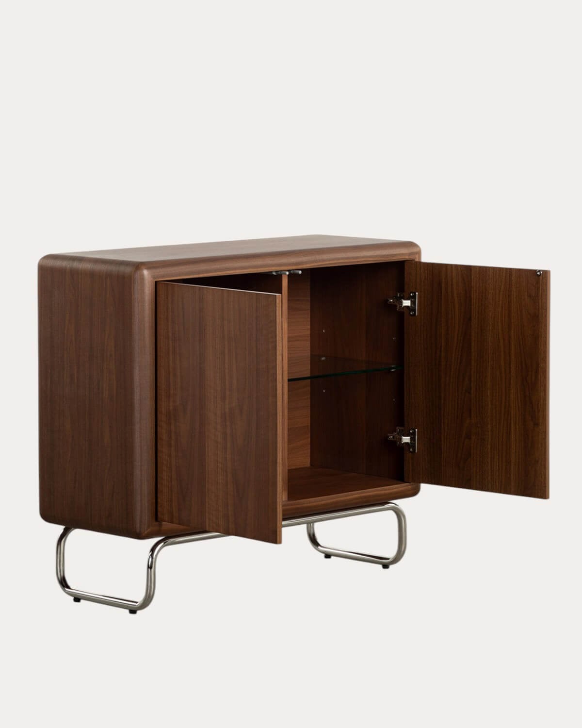 Buffet Bas avec 2 Portes 100x40 cm en Bois et Métal Candela, image de la gelerie 4