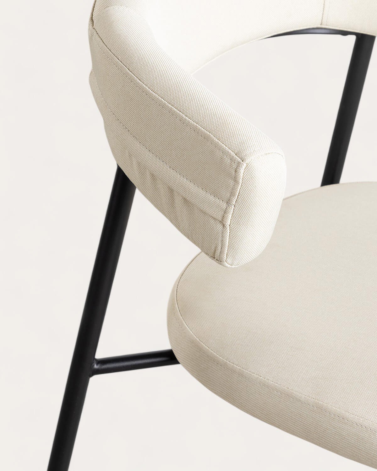 Pack 2 Chaises de Salle à Manger en Métal et Tissu Eloise, image de la gelerie 5