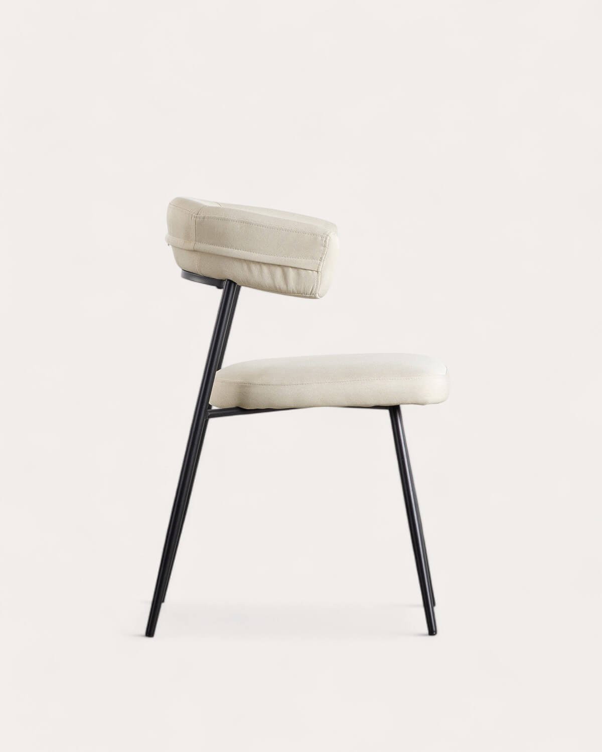 Pack 4 Chaises de Salle à Manger en Métal et Tissu Eloise, image de la gelerie 3